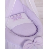 Little Princess Stickerei Lila Bezug Puppen Stubenwagen