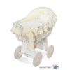 Stubenwagen mit Weidenhaube Carina - Creme
