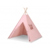 Teepee Kinderspiel-Zelt + Schmuckfedern GRATIS! - Altrosa