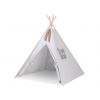 Teepee Kinderspiel-Zelt + Schmuckfedern GRATIS! - grau
