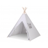 Teepee Kinderspiel-Zelt + Schmuckfedern GRATIS! - grau