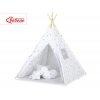 Teepee Kinderspiel-Zelt + Schmuckfedern GRATIS! - Grau-blaue Sternen/grau