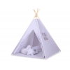 Teepee Kinder Spielzelt Blumenmuster grau