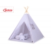 Teepee Kinder Spielzelt Blumenmuster grau