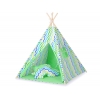 Teepee Kinder Spielzelt  - Chevron grün-blau
