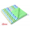 Teepee Kinder Spielzelt  - Chevron grün-blau