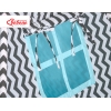 Teepee Kinder Spielzelt - Chevron schwarz/ hell blau