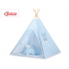 Teepee  Kinder Spielzelt + Schmuckfedern GRATIS! - Chevron blau