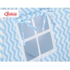 Teepee  Kinder Spielzelt + Schmuckfedern GRATIS! - Chevron blau