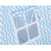 Teepee  Kinder Spielzelt + Schmuckfedern GRATIS! - Chevron blau