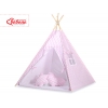 Teepee Zelt Kinder + Schmuckfedern GRATIS! - Chevron rosa