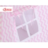 Teepee Zelt Kinder + Schmuckfedern GRATIS! - Chevron rosa