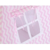 Teepee Zelt Kinder + Schmuckfedern GRATIS! - Chevron rosa