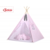 Teepee Zelt Kinder + Schmuckfedern GRATIS! - Chevron rosa
