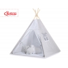 Teepee  Kinder Spielzelt + Schmuckfedern GRATIS! - Grau-Punktemuster