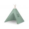 Teepee Kinder Spielzelt + Schmuckfedern GRATIS!- weißgrün