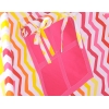 Tipi Kinder Spielzelt - Chevron pink-gelb