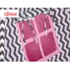 Tipi Zelt - Chevron schwarz/ dunkel rosa