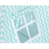 Tipi Kinder Spielzelt + Schmuckfedern GRATIS! - Chevron minze