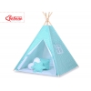 Tipi-Zelt - Minze-Blumenmuster/weiß