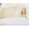 Universal Babybett Kopfschutz - Hängende Herzen creme