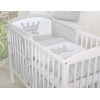 Universal Babybett Kopfschutz - Little Prince/Princess grau