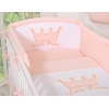 Universal Babybett Kopfschutz - Little Prince/Princess puderrosa