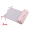 Universal Bettumrandung für Babybett - Ballerinen rosa