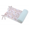 Universal Bettumrandung für Babybett - beige Blätter