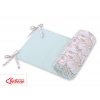 Universal Bettumrandung für Babybett - beige Blätter