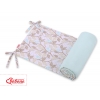 Universal Bettumrandung für Babybett - beige Blätter