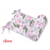 Universal Bettumrandung für Babybett - rosa Blüten