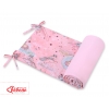 Universal Bettumrandung für Babybett - unicorn rosa
