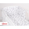Universal Bettumrandung für Babybett - Wolken grau
