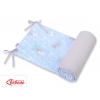 Universal doppelseitig Kopfschutz für Kinderbett - blue rabbits