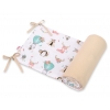 Universal doppelseitig Kopfschutz für Kinderbett - Füchse beige/beige