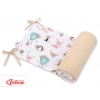 Universal doppelseitig Kopfschutz für Kinderbett - Füchse beige/beige