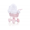 Vintage Puppenwagen Weiß Weiß mit Stickerei nr 81699-906