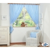 Vorhänge für Kinderzimmer - Gute Nacht blau
