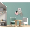 Wandregal für das Kinderzimmer - Teddybär- Girl