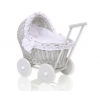 Weide Grau Puppenwagen Bettwäsche Weiß mit Stickerei nr 61702-906