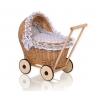 Weide Puppenwagen Bettwäsche Grau mit Weiß Punktmuster nr 1702-583