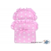 Weide Puppenwagen Bettwäsche Rosa Punktmuster nr 1699-736