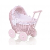 Weide Rosa Puppenwagen Bettwäsche Weiß mit Stickerei nr 81702-906