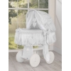 Weide Stubenwagen mit Haube- Amelie Blumenmuster grau