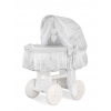 Weide Stubenwagen mit Haube- Amelie Blumenmuster grau
