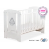 Weiß Babybett 120x60cm Glamour Grau Graphik