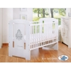 Weiß Babybett 120x60cm Glamour Grau Graphik