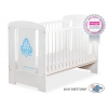 Weiß Babybett 120x60cm Glamour blau Graphik