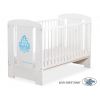 Weiß Babybett 120x60cm Glamour blau Graphik